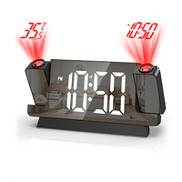 ORIA Dual Projection Alarm Clock Digital Bedside Clock with Time and Temperature Large Screen LED Alarm Clock for Home Gift