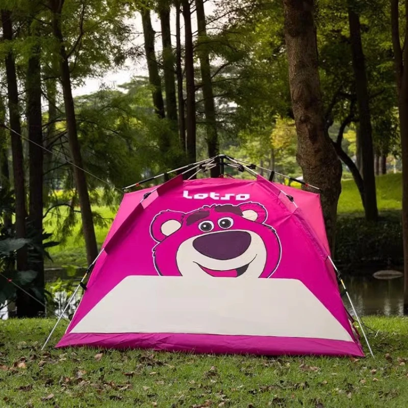 

Pamir Strawberry Bear Winnie Bear Outdoor Portable Camping Equipment Supplies Automatic Quick Open Outdoor Sunscreen Tent