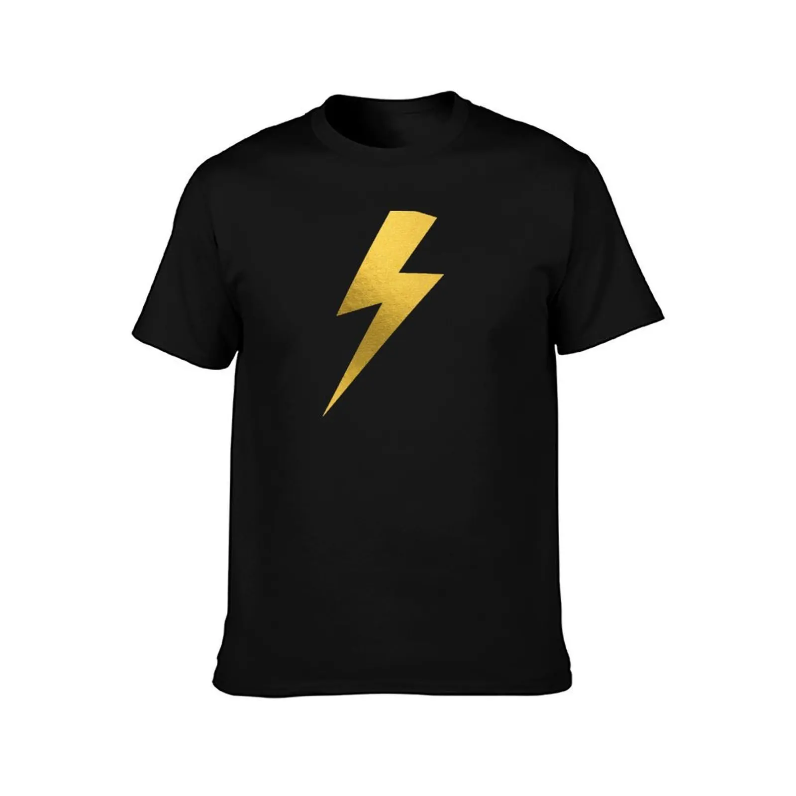 Gold Lightning Bolt - Gold Foil T-Shirt man t shirt cotton high quality T-Shirt