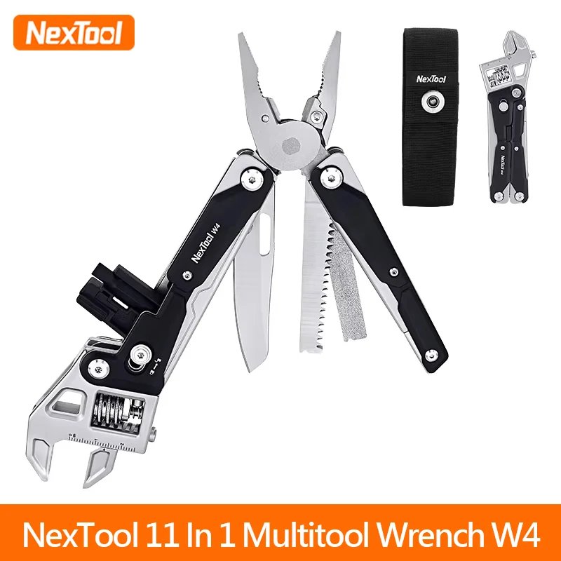 NexTool Adjustable Wrench Pliers W4 Multifunctional Folding Tool 11-in-1 Wrench Pliers Set EDC Outdoor Camping Home Maintenance