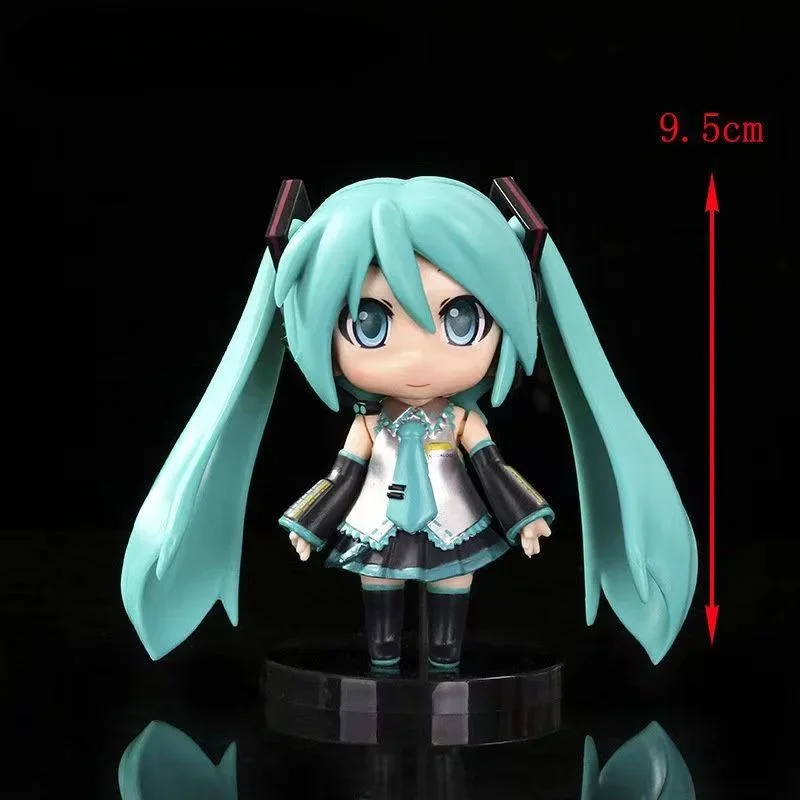 3 Stuks Hatsune Miku Sneeuw Hatsune Miku Goji Spiegel Toon Afneembare Model Cake Decoratie Miku Speelgoed Verjaardagscadeau