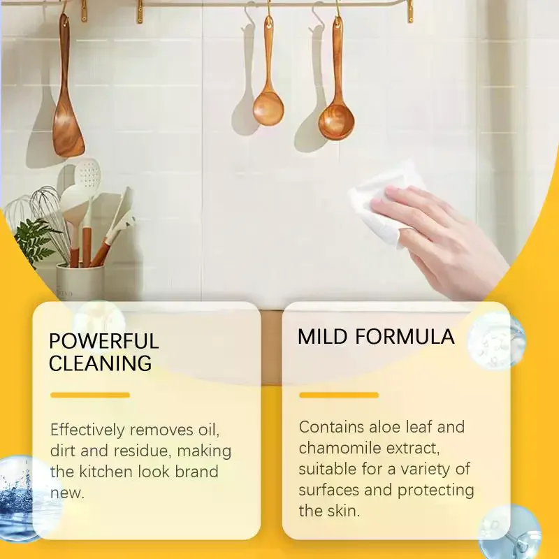 

New Professional Kitchen Wipes - For Countertops, Stoves & Ovens, Heavy Grease Removal & Cleaning