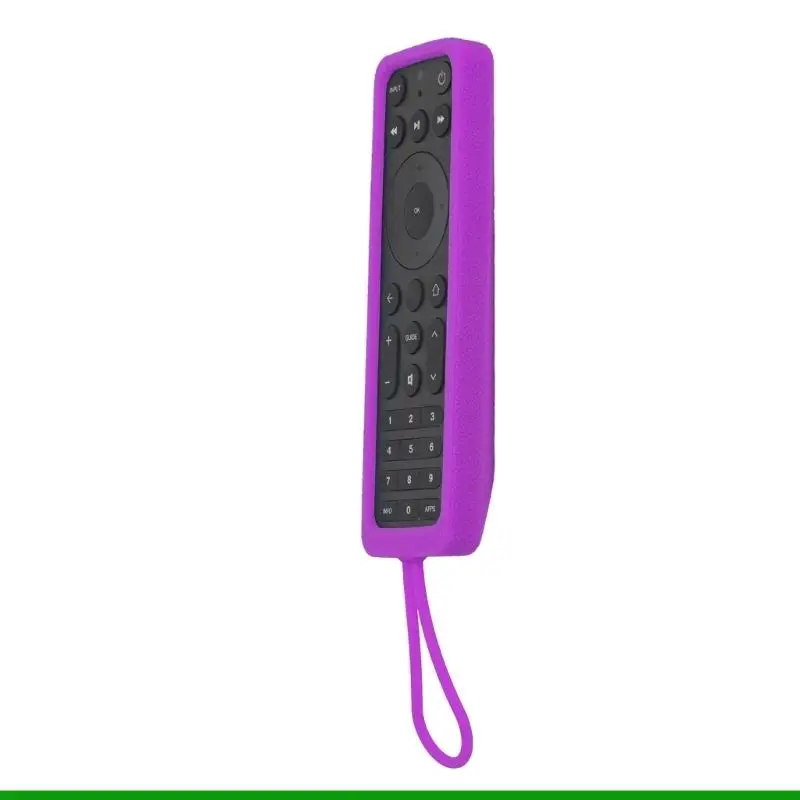 U55C Flexible Silicone Remote Control Cover For Stream ASK-STI6220 Voice Remote Soft Protector with Lanyard Rope