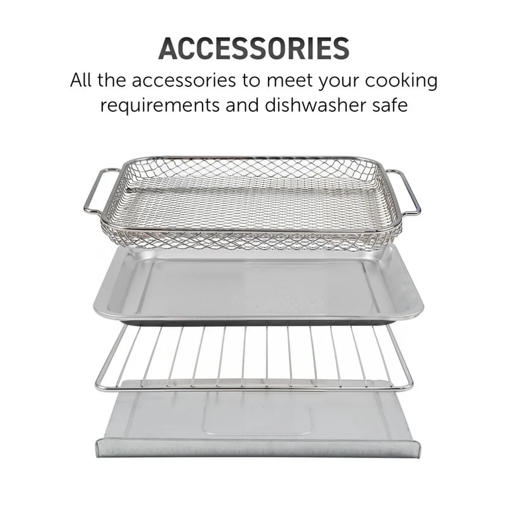 Nieskończona frytkownica powietrzna ze stali nierdzewnej 10L Cyfrowy programowalny wyświetlacz LED 1500W Regulowany czasomierz temperatury Akcesoria