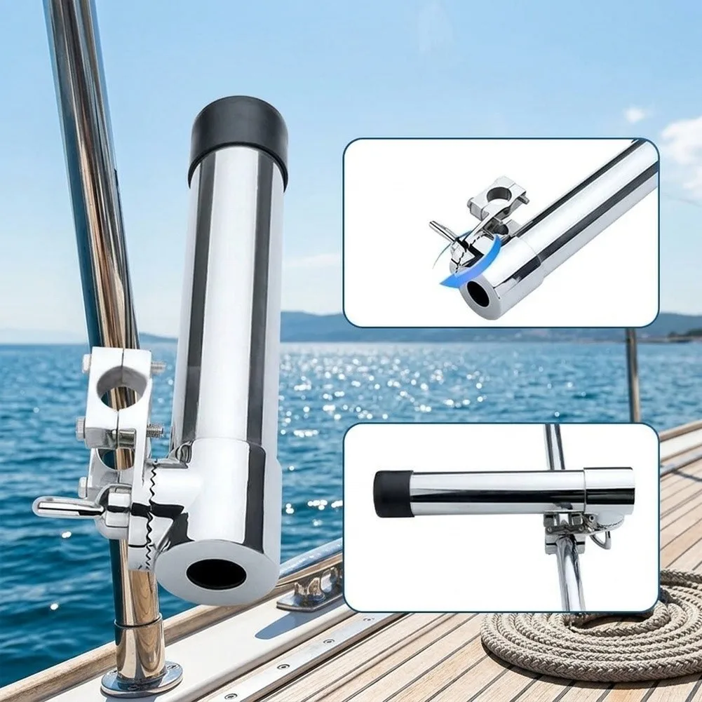 For 22-25mm Tubes Fishing Rod Holder For Optimal Fishing Performance 22-25mm 316 Stainless Steel 360-degree Rotation