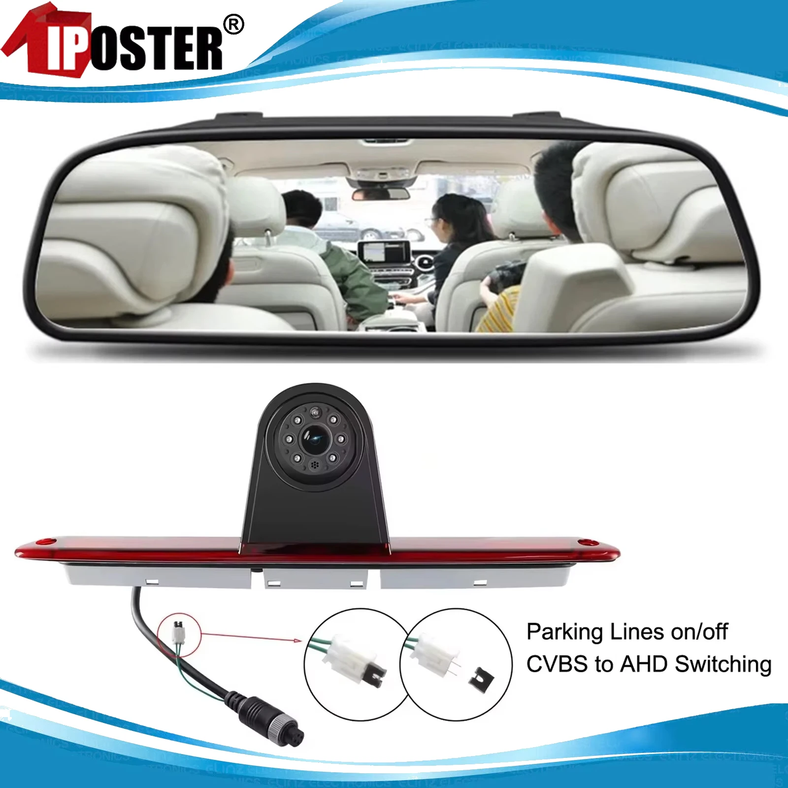 

Зеркало заднего вида iпостер, 5 дюймов, 1080P, для Mercedes-Benz Sprinter W906 Crafter 2007-2019