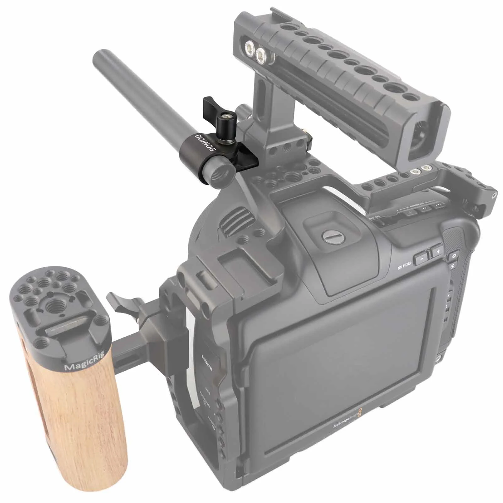 MAGICRIG 15mm Rail Clamp Mount Rod Clamp with NATO Rail Compatible with 15mm Rod and NATO Clamp for Camera Handle / Camera Cage