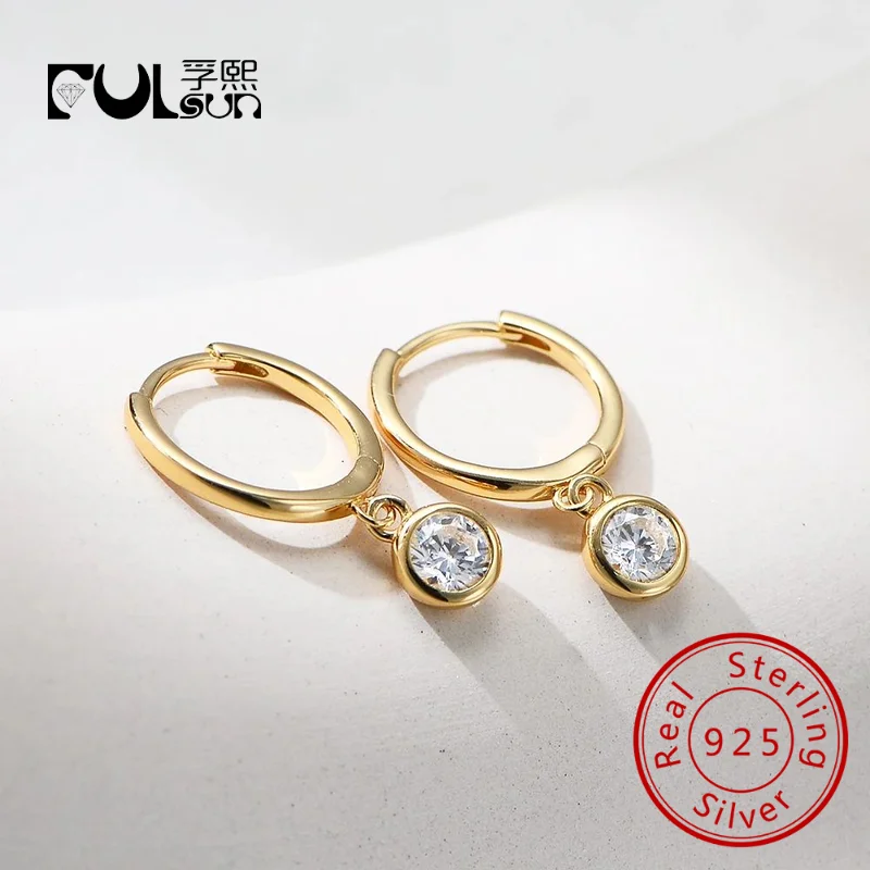 

Серьги-обнимашки из стерлингового серебра 925 пробы с цирконом и цирконом, серьги-обнимашки для женщин, изысканные ювелирные изделия