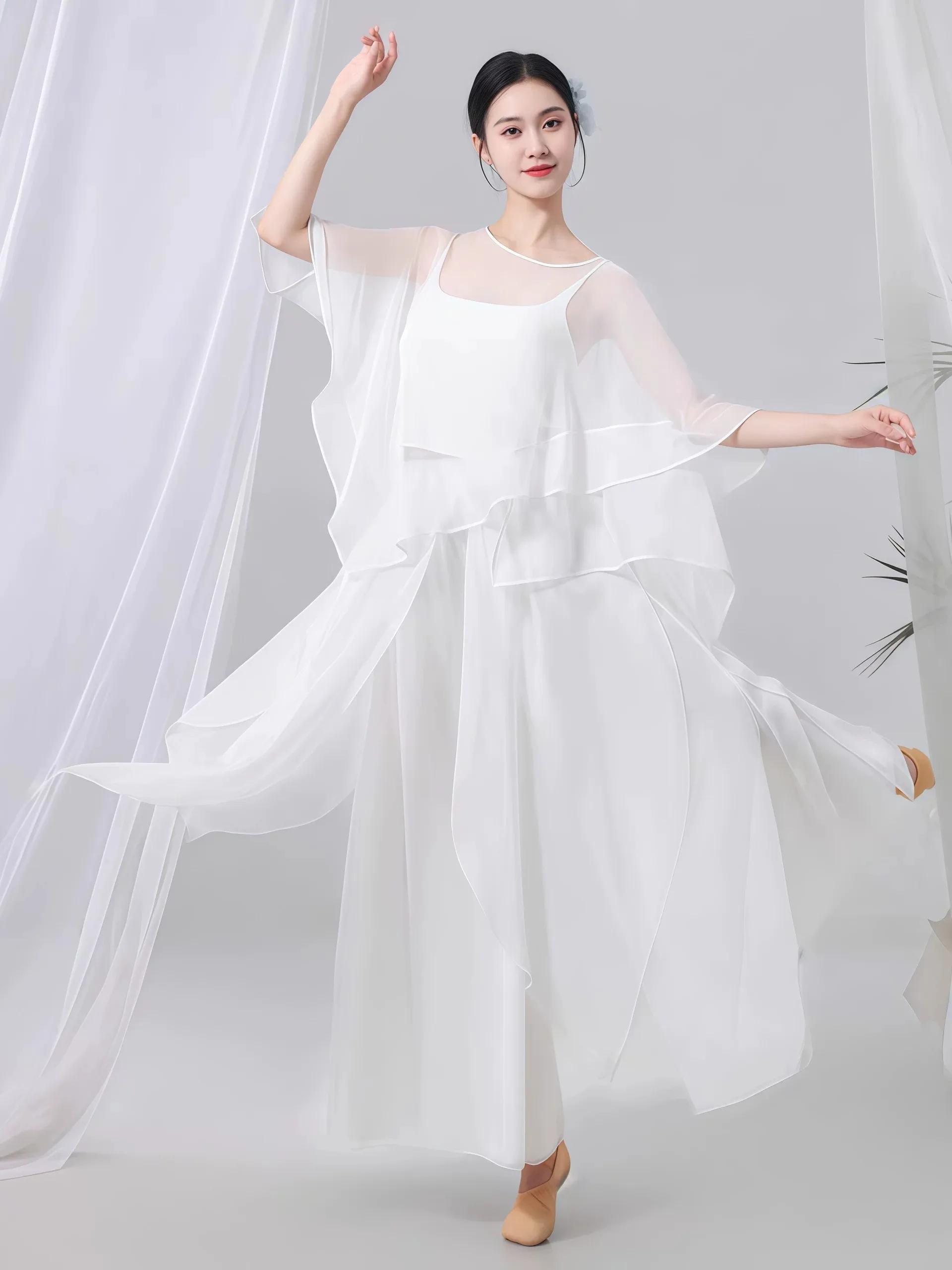 elegant-white-classical-dance-costume-women's-fan-dance-practice-performance-suit-set-fairy-atmosphere-drifting-gauzy-dress