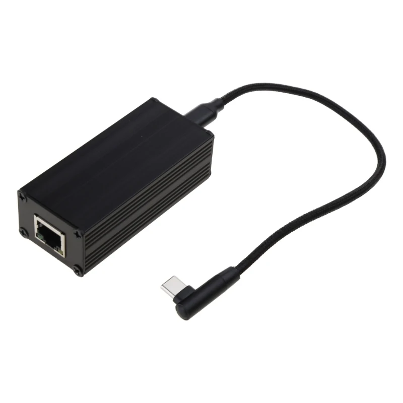 Convertidor PoE a tipo C, tarjeta adaptadora Ethernet de 48V PoE a UsbC, 10/100Mbps PD3.0, carga de 1500V, aislamiento de alto voltaje