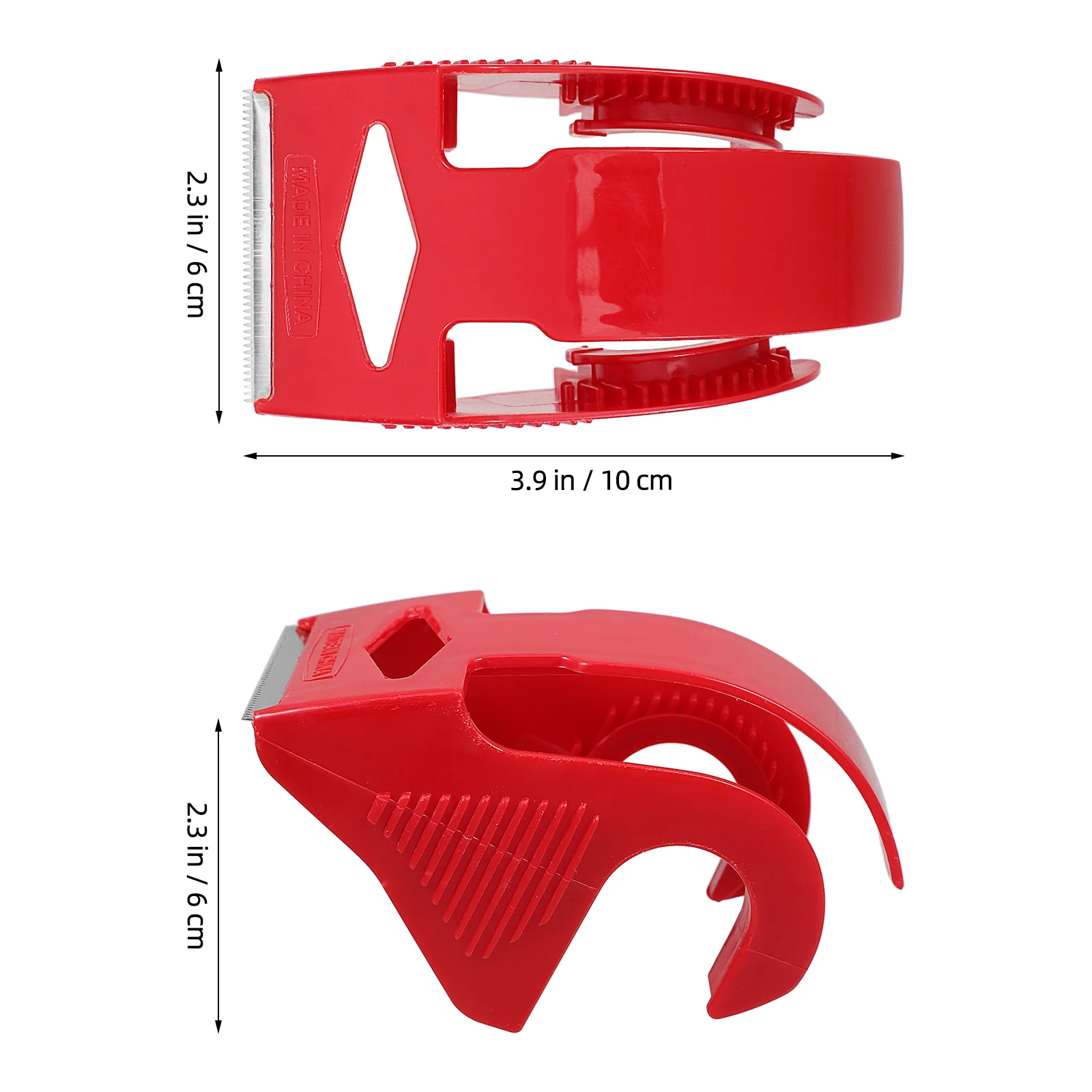 3pcs Heavy Duty Plastic Tape Dispenser For Packaging Sealing Boxes Shipping Moving Industrial Use Compact Handheld Design Low