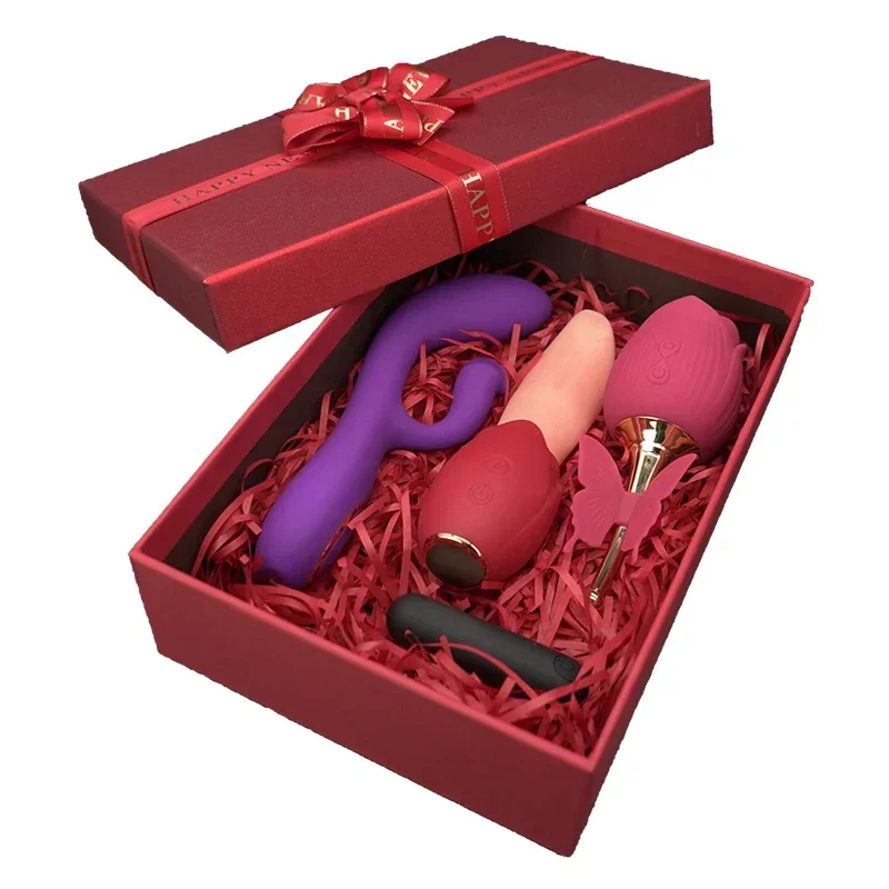 AIERSHA Liebhaber Geschenk Erwachsene Spielzeug für Frauen AV Zauberstab Vibrator Ei Anal Plug Klitoris Stimulator Weibliche Masturbation Sex Spielzeug 4/set