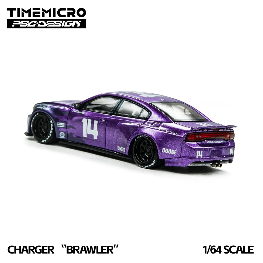 Pre-sale*TimeMicro 1:64 Charger Brawler Alloy Diecast Model Vehicle For Diorama Scene Layout Hobby Collectible