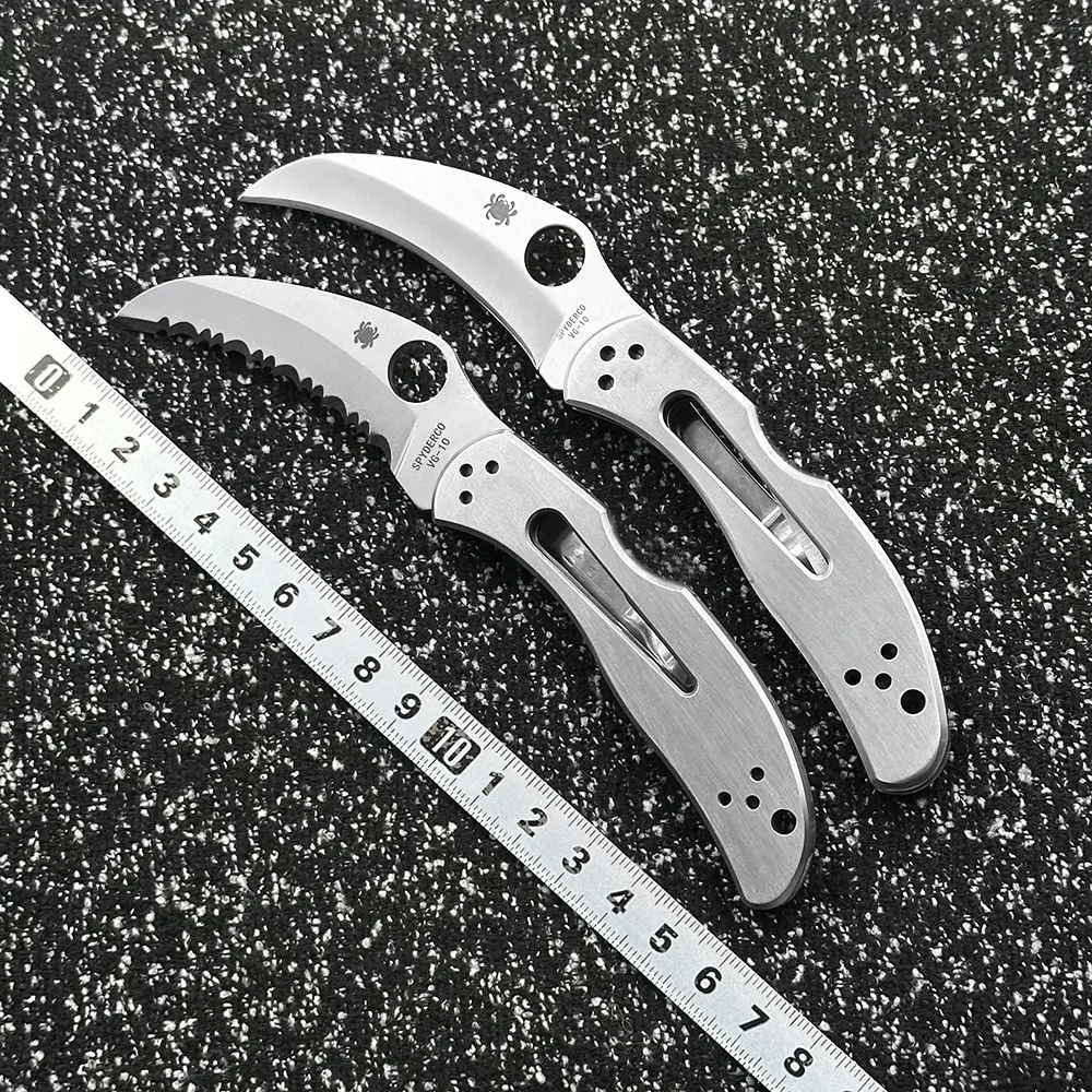 

C08 Steel Handle Outdoor Folding Knife Camping Sharp Self-Defense EDC Tool Knife