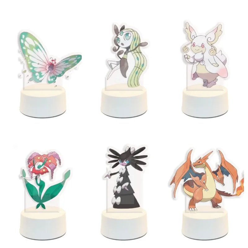 Для Pokemon Meloetta Mega Florges Gothitelle Charizard 3D световой знак аниме коллекция игр аниме периферийные устройства DIY игрушка в подарок