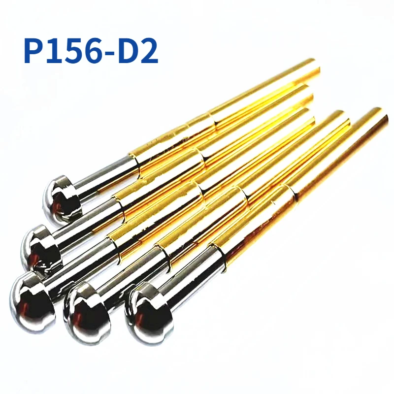 100PCS/Pack P156-D2 Large Round Head Spring Test Pin Outer Diameter 2.36mm Length 33.35mm TCT Spring Probe