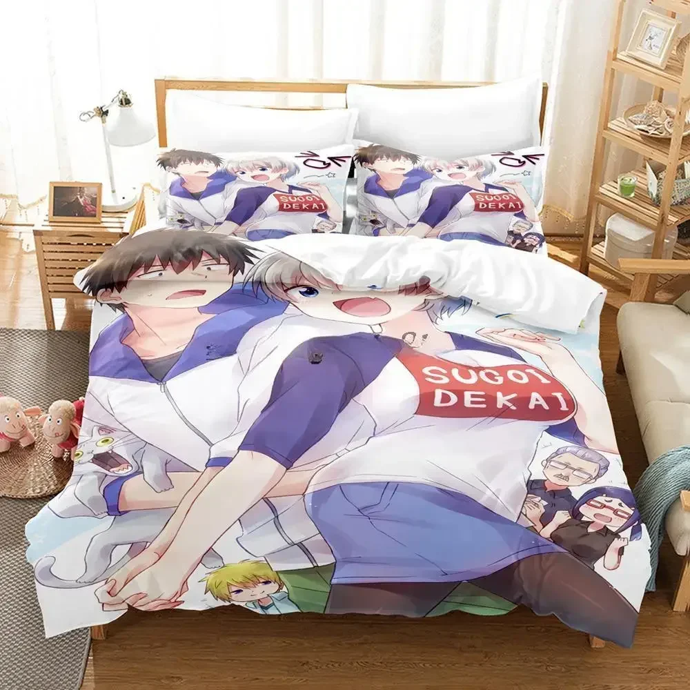 

New Anime Uzaki-chan Wants to Hang Out! Bedding Set Single Twin Full Queen King Size Bed Set Adult Kid Bedroom Duvet cover Sets
