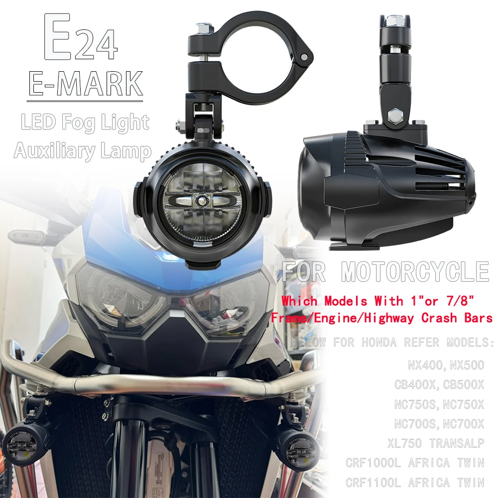 

LED Fog Lamp Auxiliary Lights For Honda NX500 NX400 Africa Twin 1100 Transalp 750 CB500X NC750X NC700X Motorcycle Driving Light
