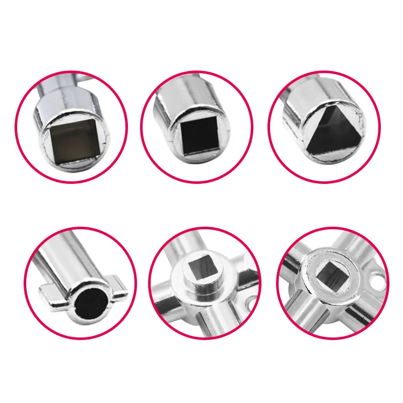 Key Wrench Cross Switch Alloy Universal Square Wrench Tool for Elevator Electrical Cupboard Box Cabinet socket wrench