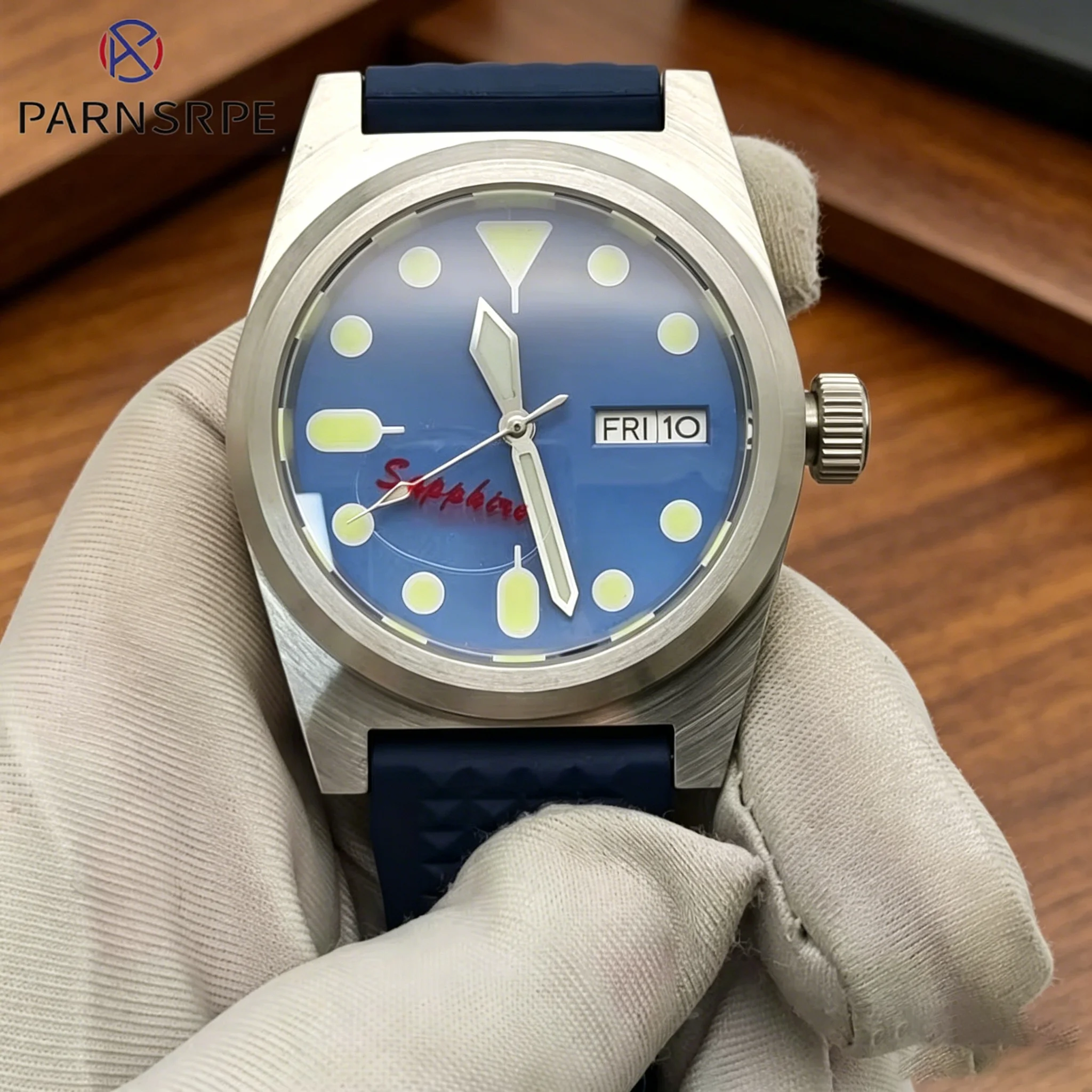 

38MM Stainless Steel Case Sapphire NH35 Movement Fashionable Men's Automatic Mechanical Watch Luxury Waterproof Luminous Clock