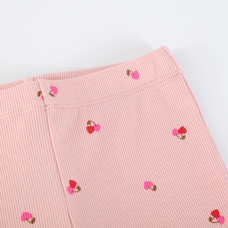 Little maven Kids Clothes 2025 Autumn Spring Toddlers Girls Pants Cotton Trousers Cherry Pink Leggings Children's Clothing