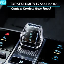 Car Central Control Gear Head Shift Knob Cover Sequin Trim for BYD SEAL DMI EV E2 Sea-Lion 07 Interior Accessories