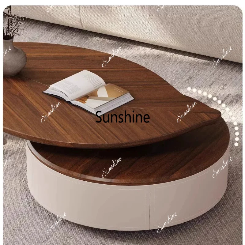 Modern simple solid wood special-shaped small apartment design art living room home