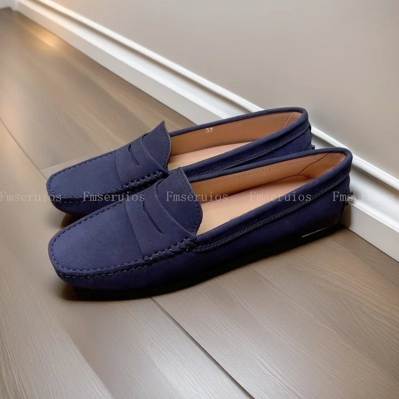 النساء المتسكعون أحذية مسطحة جولة تو جودة عالية جلد طبيعي أحذية خفيفة أنيقة الراحة مكتب موجزة أحذية أنيقة