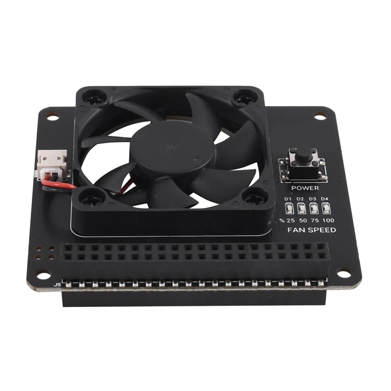 ARGON FAN HAT pour Raspberry Pi 4B 3B + 3B, contrôle logiciel PWM, fonction ventilateur, bouton d'alimentation adapté au boîtier Argon NEO pour Pi 4