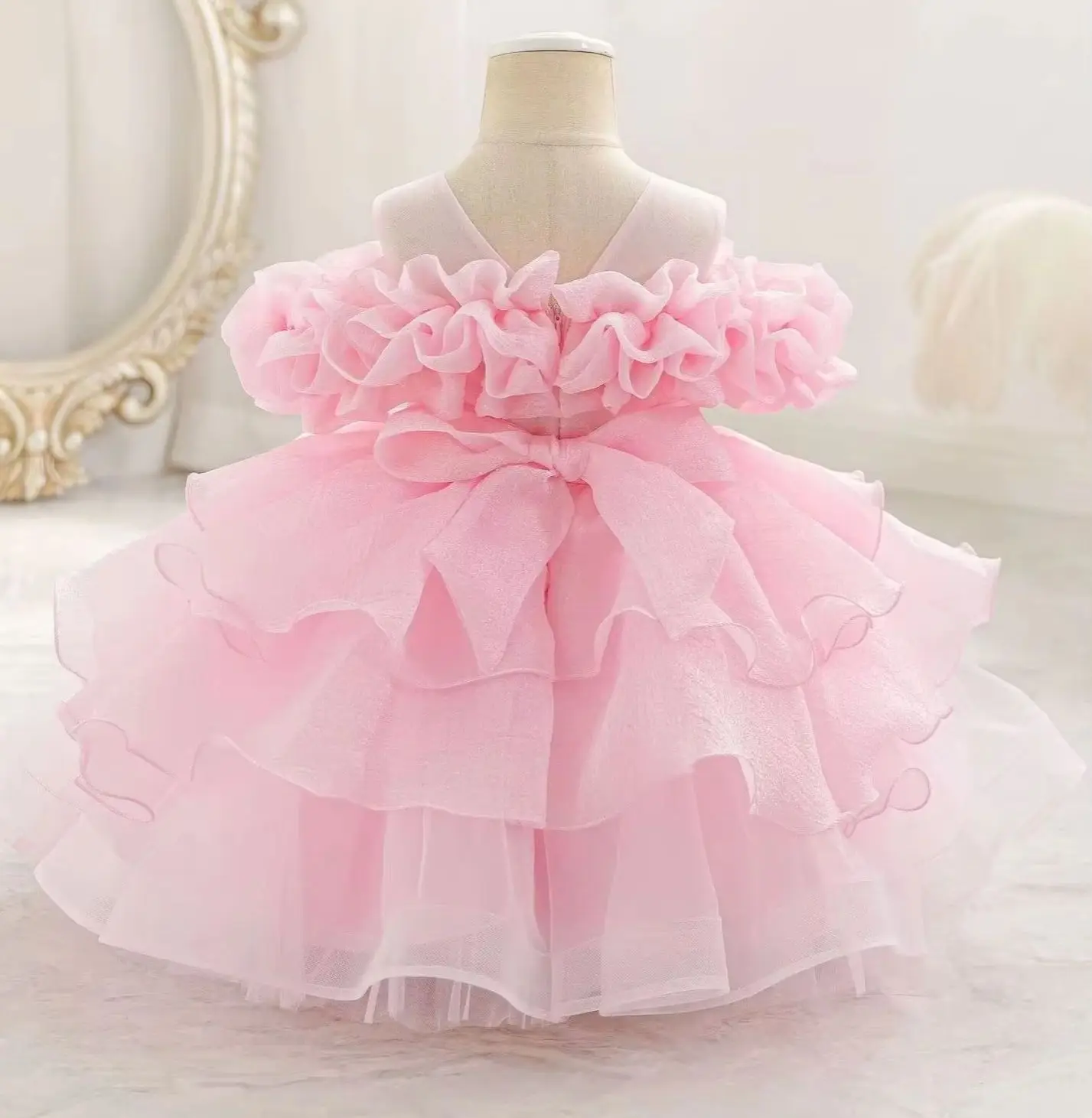 2026 Baby Girls' Party Dress Princess Kid Girl Puffy Dresses Child Clothes Ball Gown 3