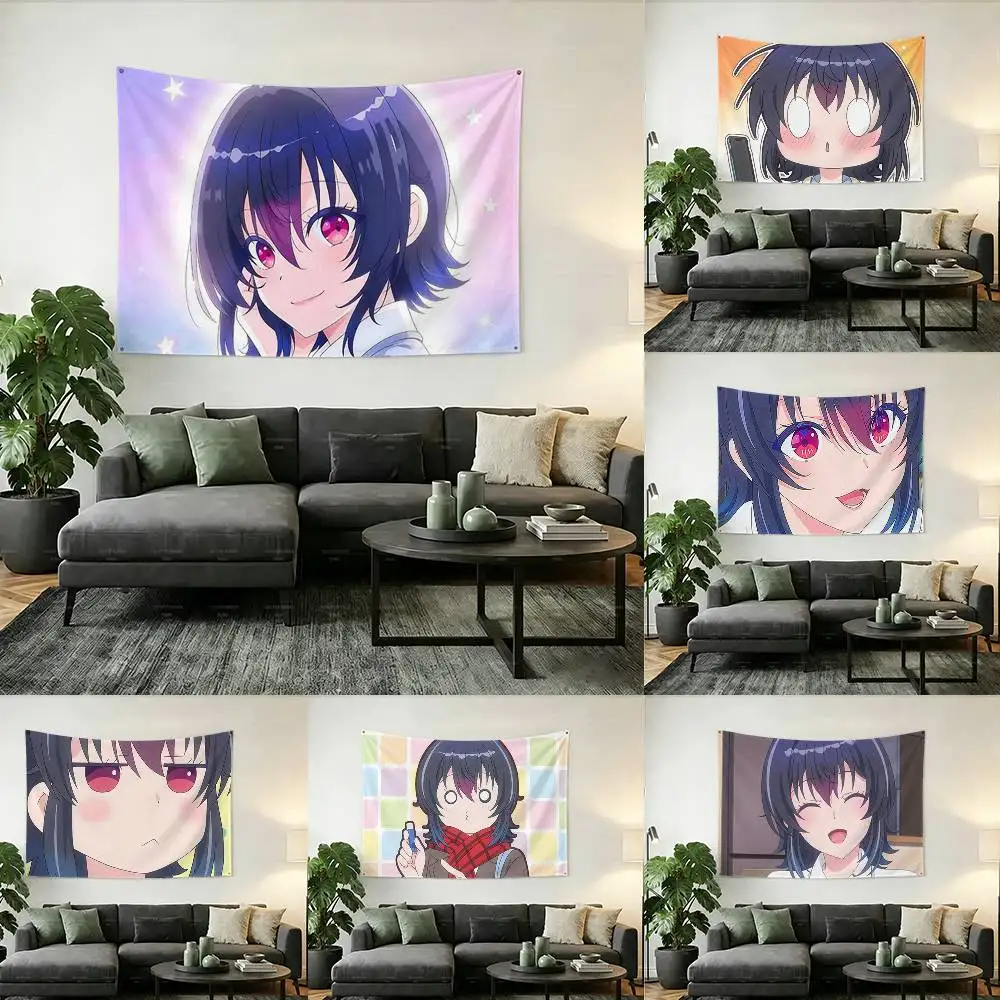 

U-Umi Asanagi I Made Friend with Second Prettiest Girl Flag Outdoor Decorations for Bedrooms Home Decor Items Decoration Banners