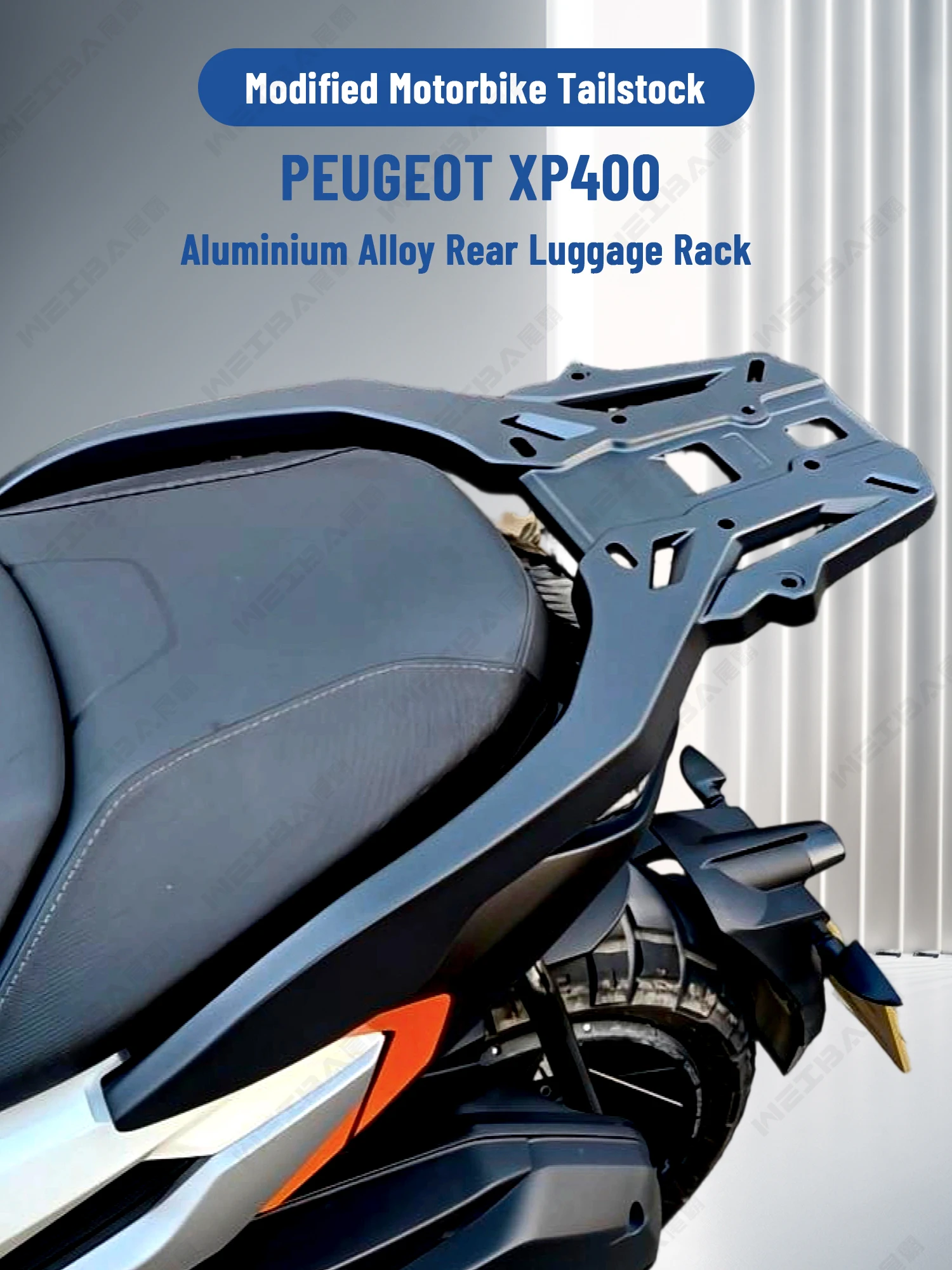 Porte-bagages arrière pour PEUGEOT XP400,WEIBA, Support de boîte de rangement pour porte-bagages de moto spécial pour PEUGEOT Plusion211