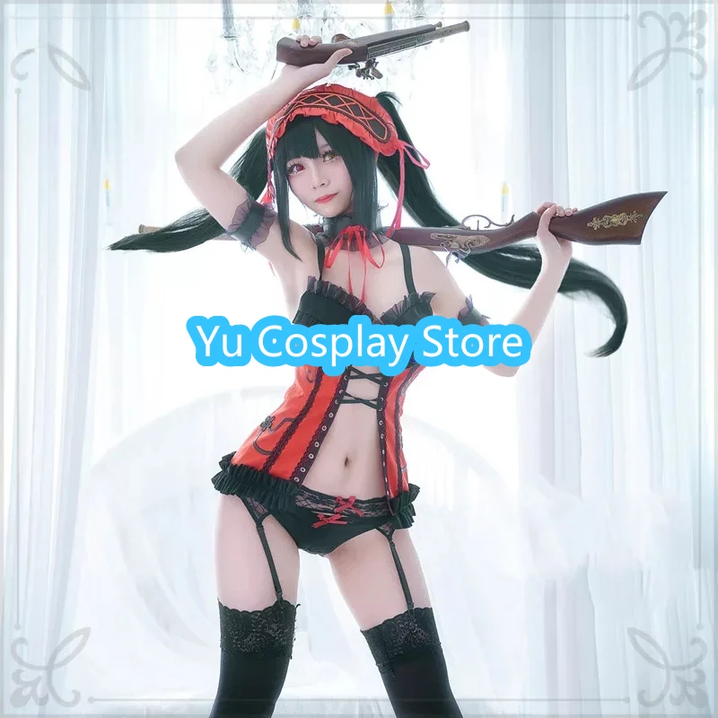 Anime DATE A LIVE Tokisaki Kurumi Cosplay Costumes Women Sexy Lingerie Party Suit Halloween Carnival Outfit Custom Made