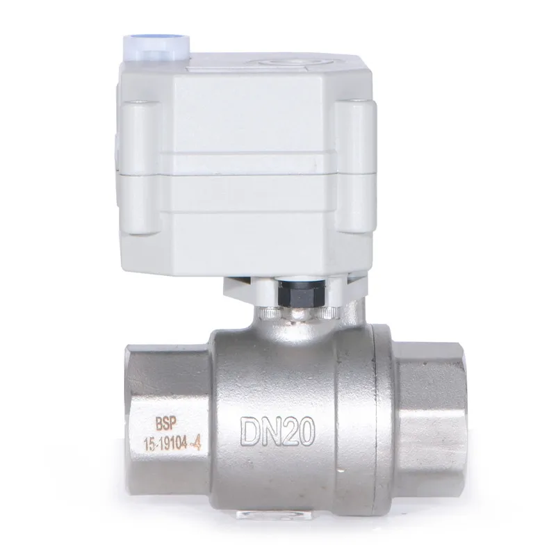 3/4'' Stainless Steel Electric Ball Valve 9-24VAC/DC or 110-230VAC Auto Return Failsafe