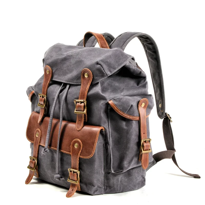 

Винтажный рюкзак для мотоциклетного шлема, вместительная сумка для путешествий и походов, американский уличный рюкзак для ноутбука