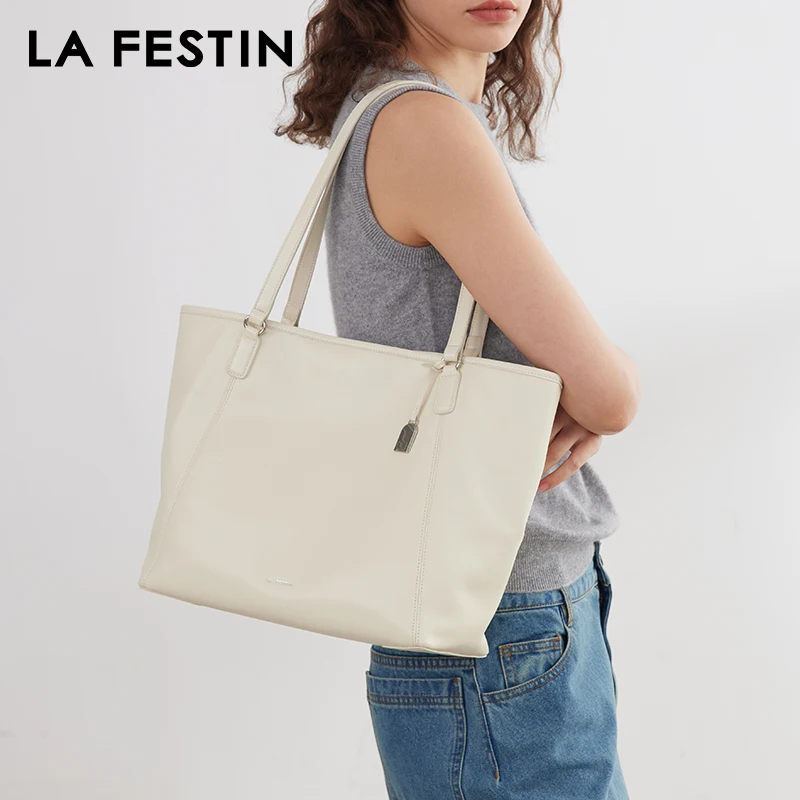 LA FESTIN Women's bag 2024 New Casual Tote Bags Large Capacity Bags Leather Bag Fashion Shoulder Bags Travel Bags