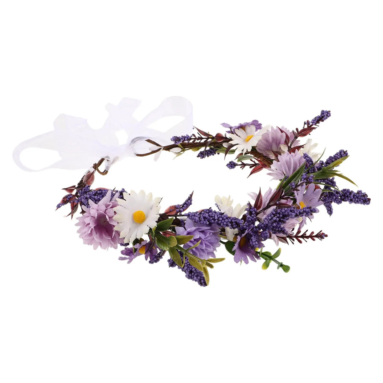 

Bridal Flower Crown Simulated Flower Headband Wreath Elegant Lightweight Wedding Photography Party Bride Hair Accessory