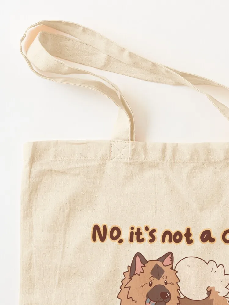 لا، إنه ليس تشاو - حقيبة حمل متوسطة الحجم باللون الأحمر للرجال والنساء وحقائب يد صديقة للبيئة #3