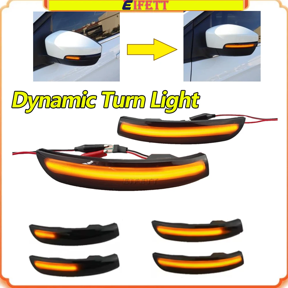 LED Dynamic Turn Signal Blinker Side Mirror Indicator Light For Ford Kuga / Escape EDGE 2013-2018 Ford EcoSport 2013-2018
