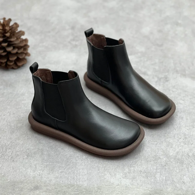 AIYUQI 2024 flat bottom women\'s chelsea boots anti-slip snow boots women winter warm shoes female boots large size