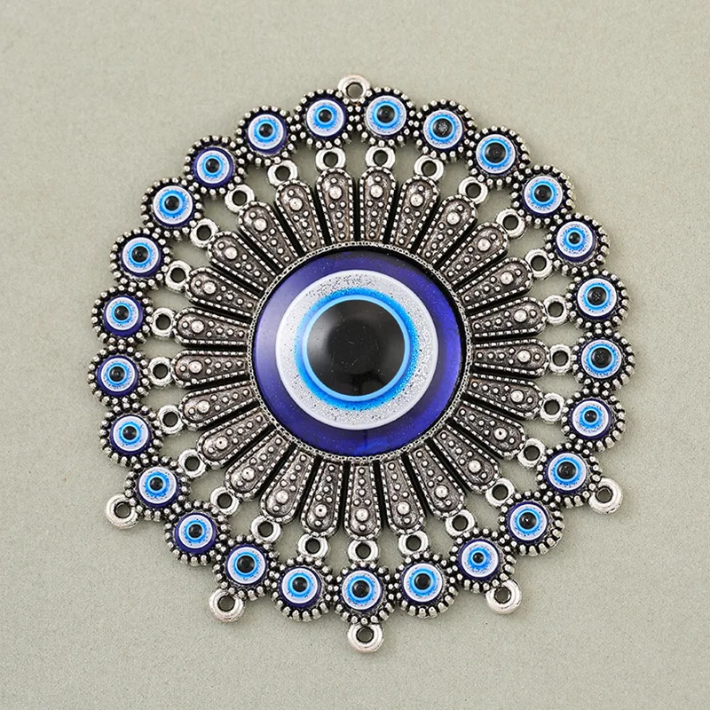Blue Evil Eyes Amulet DIY Wind Chimes Making Pendant Turkish Protection Blessing Suncatcher Wall Hanging Decor Parts Accessories - view 5