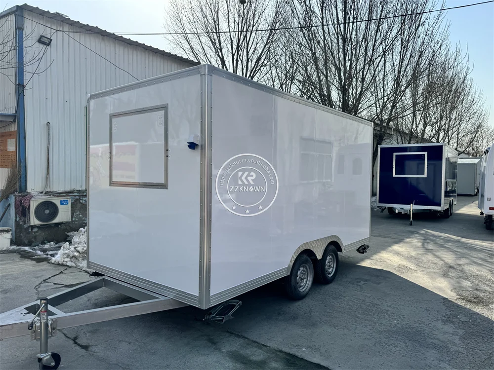 Concession Mobile Food Trucks Kiosk Ice Cream Fast  Food Trailers Pizza Van Cart Fully Equipped for Sale