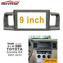 Panel adaptador de marco de Dvd para coche, dispositivo de 9 pulgadas, 2Din, para TOYOTA Corolla EX 2007-2012, doble Din, Panel de instalación en tablero, Panel de Facia