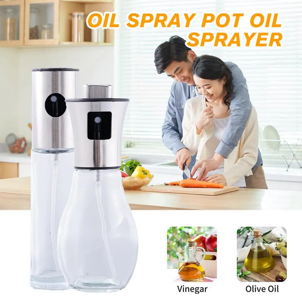 Olive Oil Atomization Spray Bottle,kitchen Air Fryer Oil Pressure Spray Glass Oil Bottle,barbecue Leak-proof Bottle Cooking G5r2