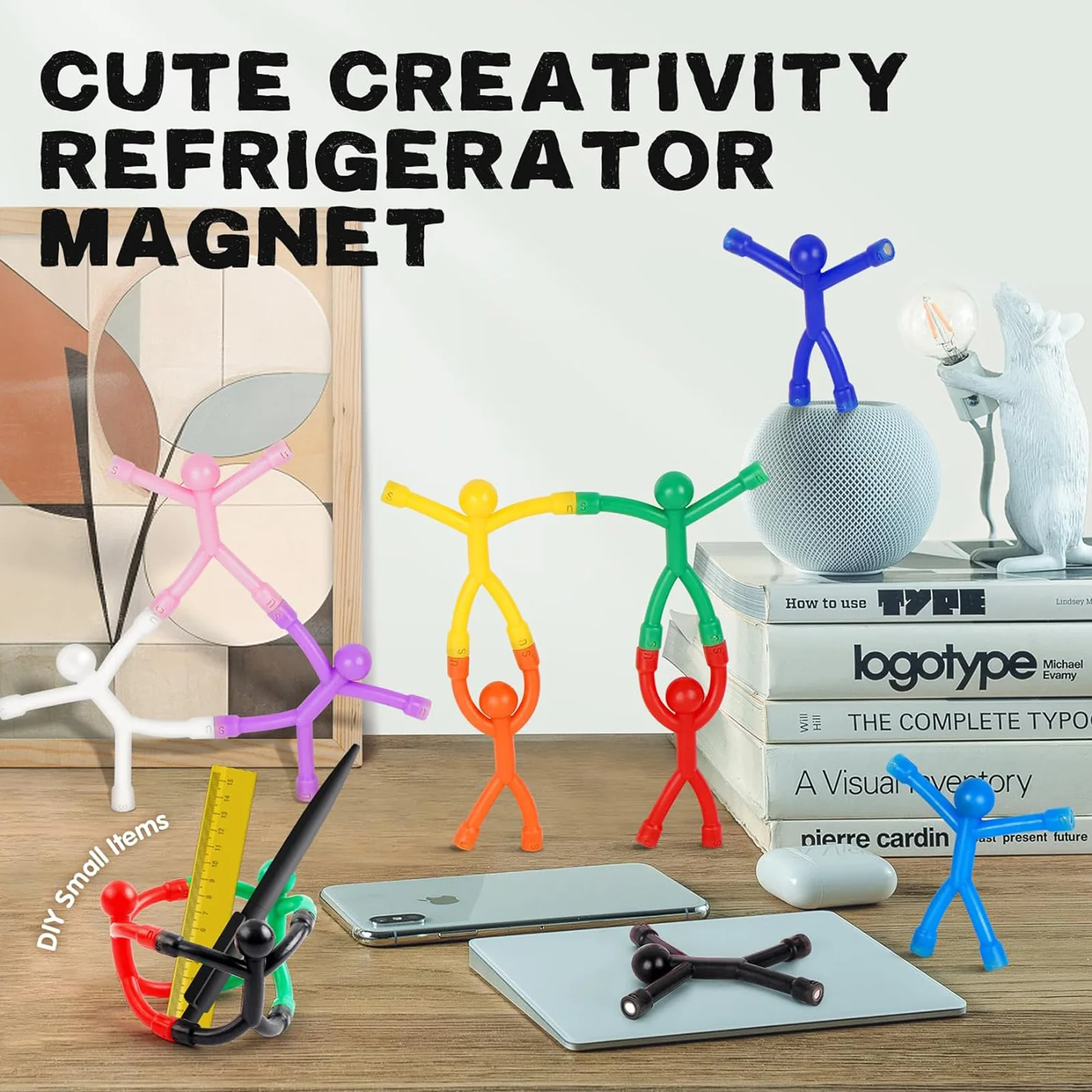 Stressverlichtend speelgoed, mini kleurrijke magneet veelzijdig wandklimbeeldje, magnetische creatieve magneet kindercadeau