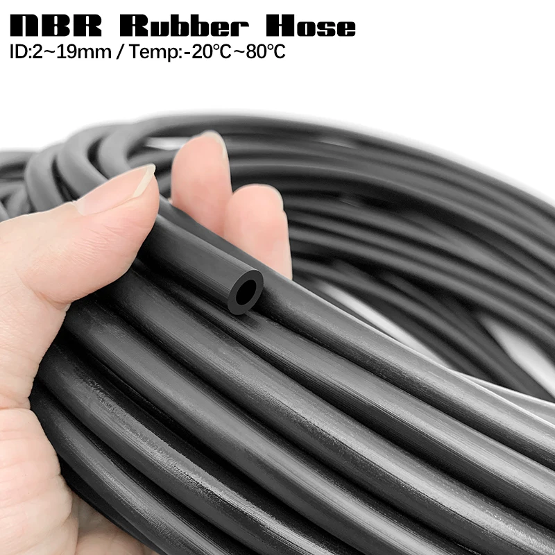 5M NBR Rubber Hose Oil Resistant Pipe ID 2 3 4 5 6 7 8 10 13 16 18 19mm Rubber Pipe Oil tube Nitrile Hose Tubing