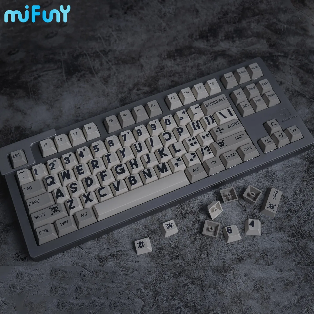 

Glorya Retro Black Font Keycap 142keys PBT Thermal Sublimation Cherry Profile Custom Key Cap for Mechanical Keyboard Accessories