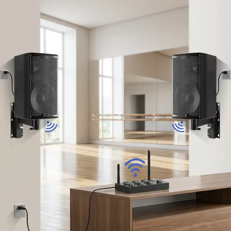 Professional Wall Mounted Bluetooth Speaker 8 Inch Wooden Box for Dance Studio Home Audio System High Quality Sound 10 Inch