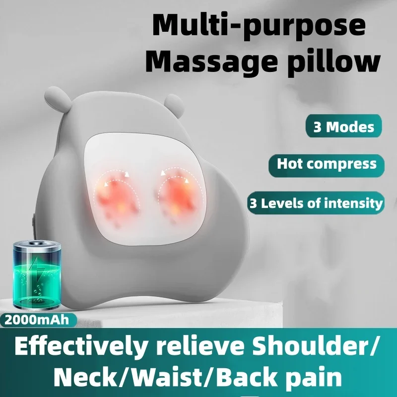 

Новая массажная подушка для талии и спины, офисная подушка, автомобильный массажер для всего тела, горячий компресс, массажер для плеч, шеи, ног