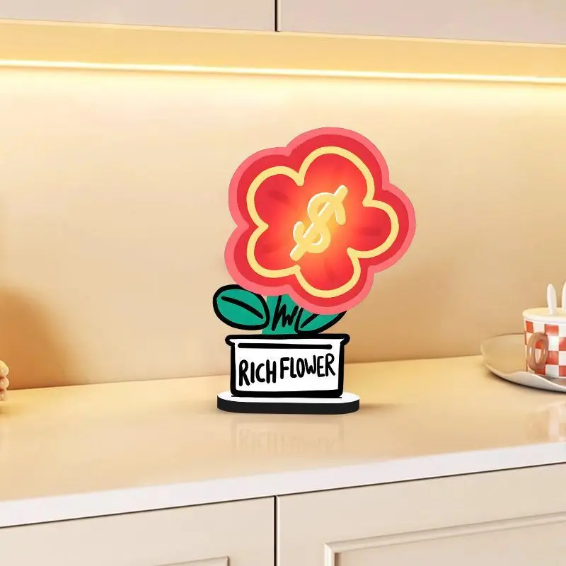 Ins الرياح الغنية زهرة غرفة المعيشة مكتب سطح المكتب زخرفة صغيرة 2024 جديد كريم الرياح دخول الشرفة الديكور